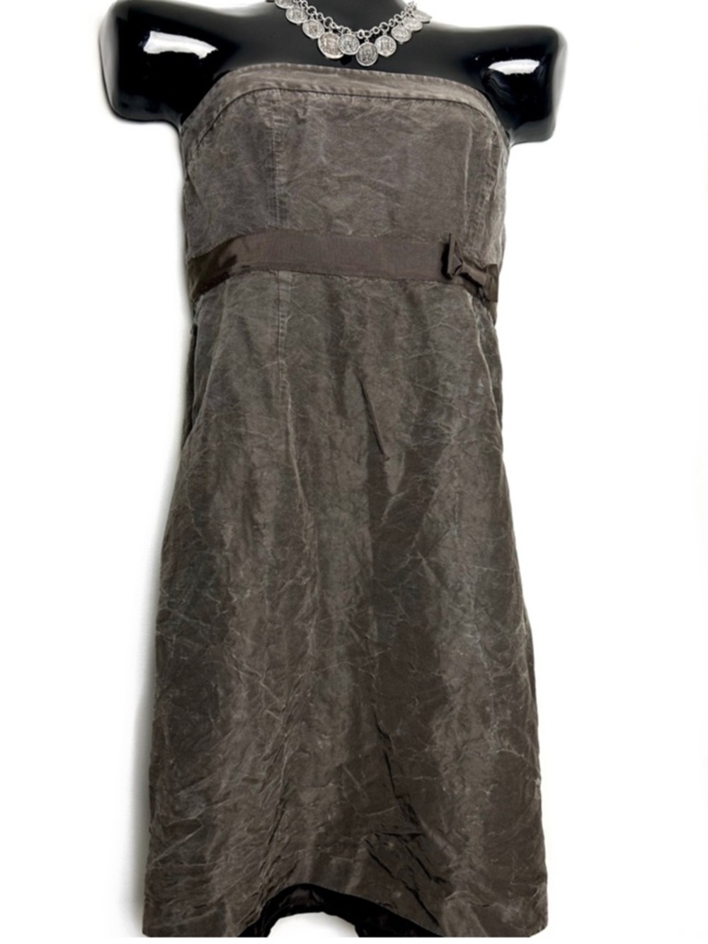 J. Crew Strapless Dress with Waist Bow - Picture 5 of 16